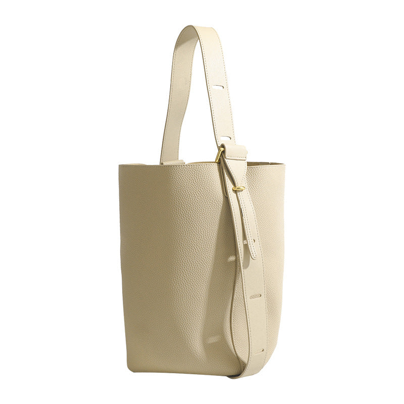 Women's Designer Model Cowhide Wandering High-grade Single Bucket Bags
