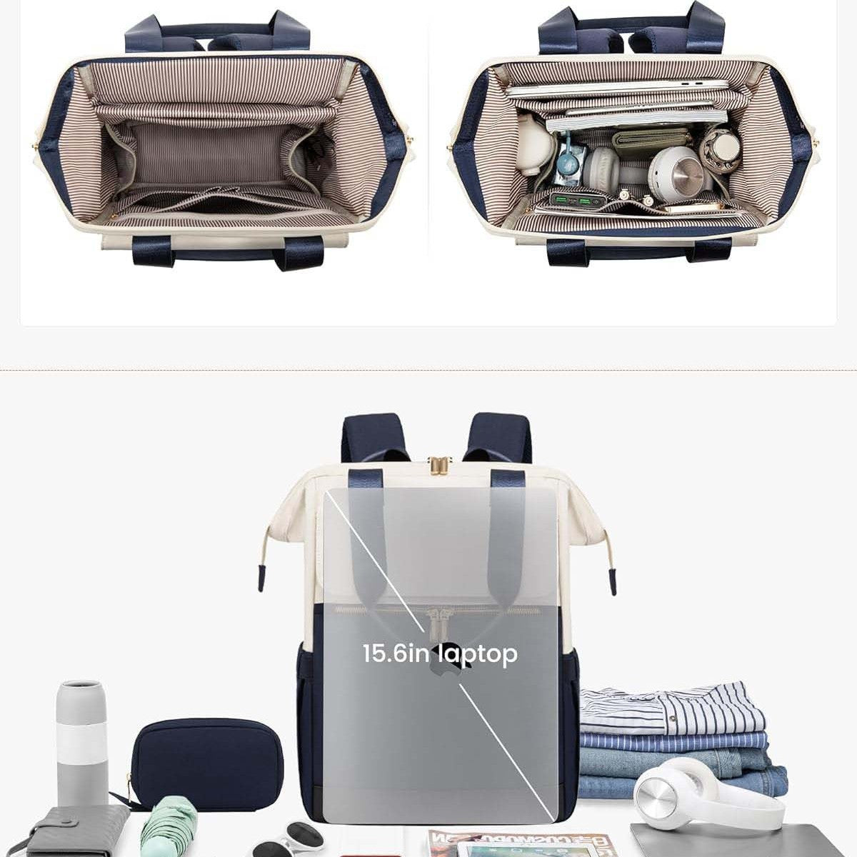 Creative Simple Large Capacity Contrast Color Backpacks