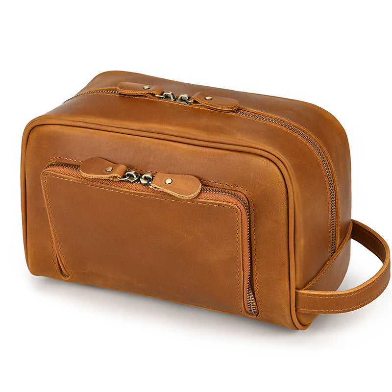 Women's & Men's & Vintage Leather Storage Crazy Horse Men's Handbags