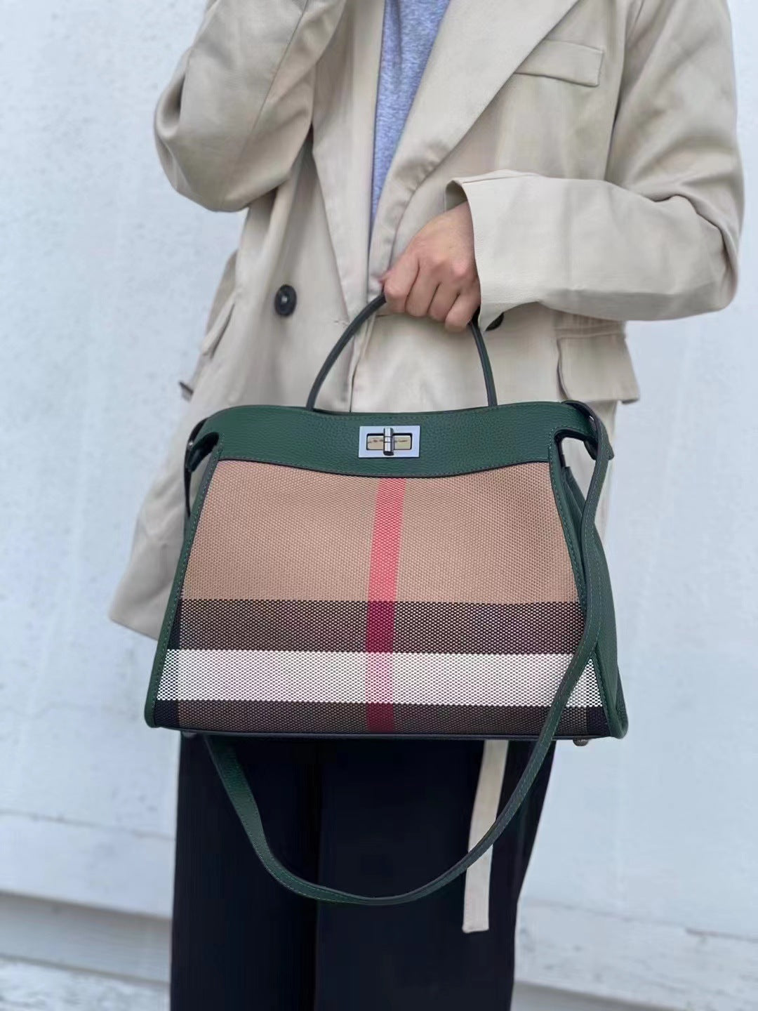 Charming Creative Winter Real Leather Canvas Handbags