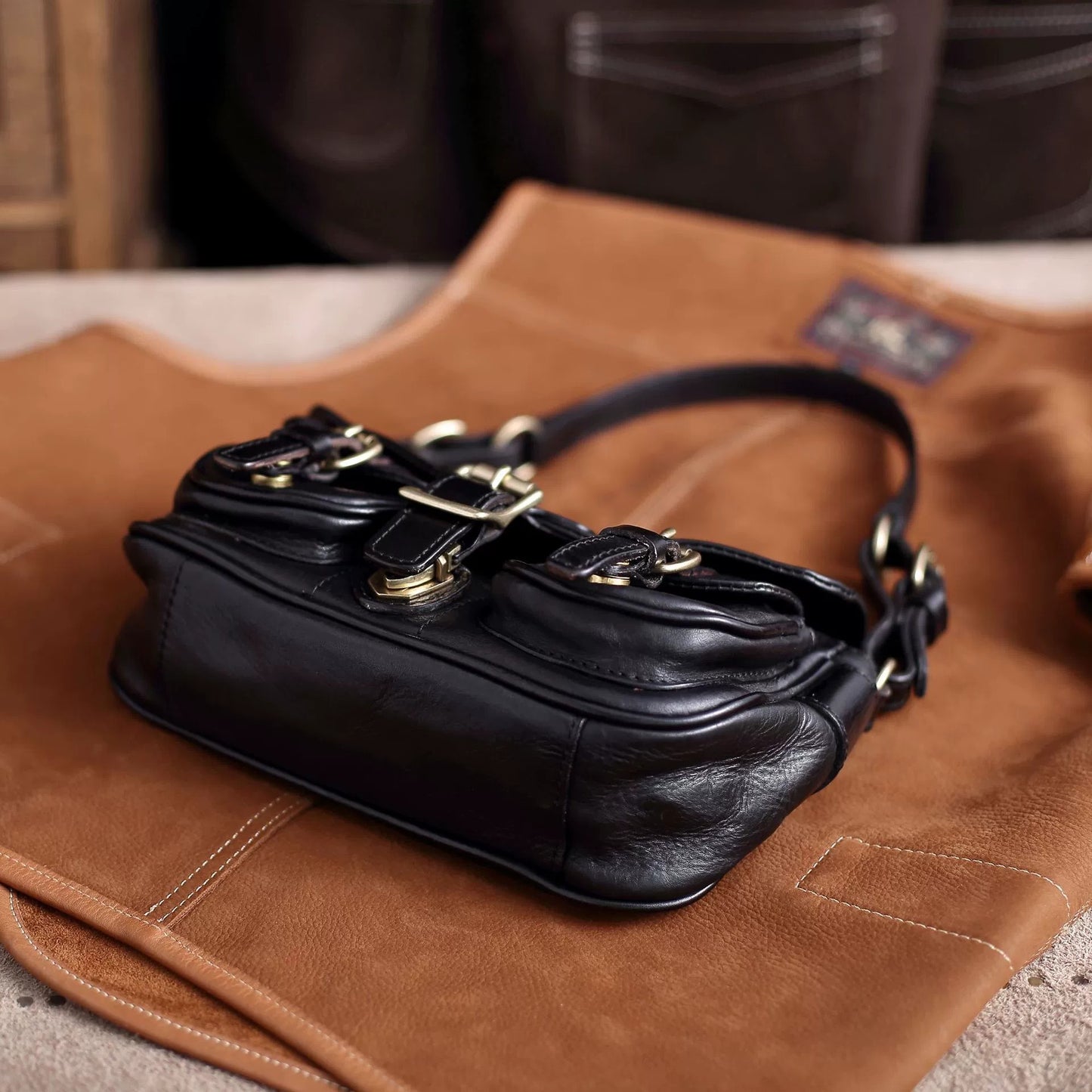 Women's Minority First Layer Cowhide Light Luxury Bags