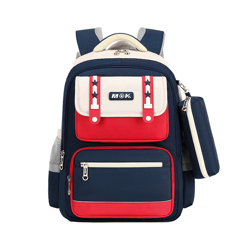Children's Primary Boys Grade Waterproof Burden Reduction Spine Protection Elementary School Students' Schoolbags