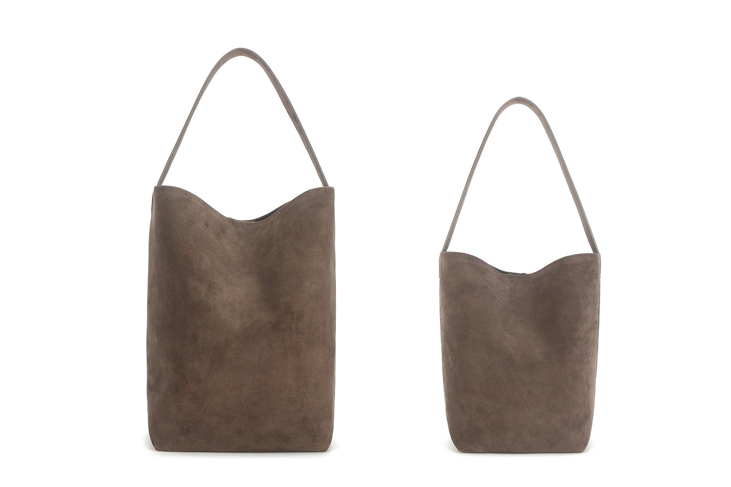 Soft Suede Cowhide Matte Leather Large Bucket Bags