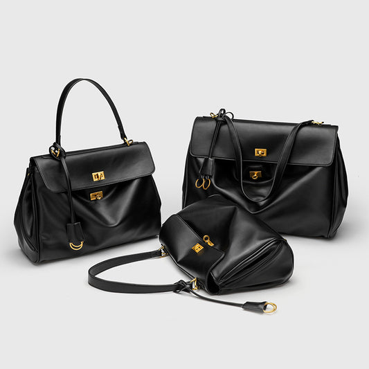 Women's Kelly Genuine Leather Large Capacity Totes Handbags