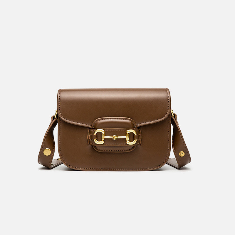Women's Saddle Street Leather Simple Retro Shoulder Bags