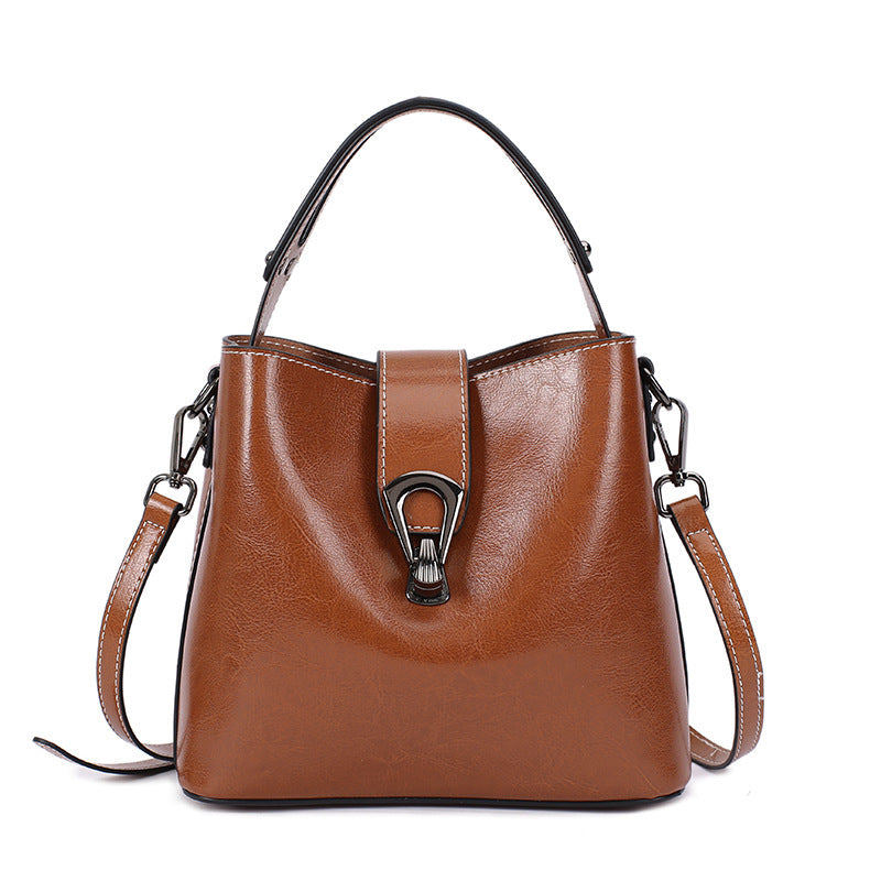 Genuine Leather Female Niche Large Capacity Soft Shoulder Bags