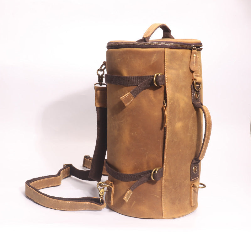 Men's Crazy Horse Leather Large Capacity First Bags