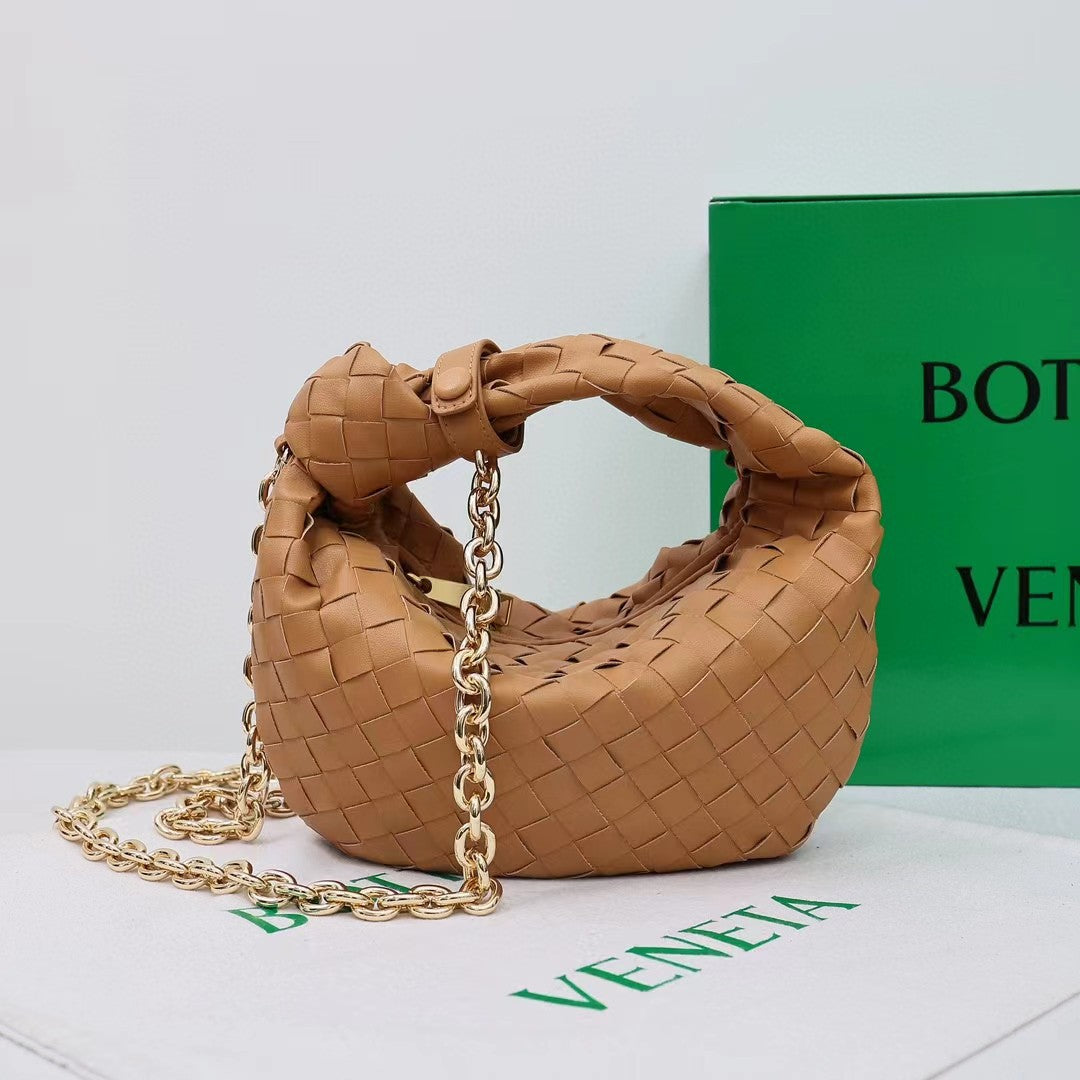 Summer Woven Croissant Knotted Clutch Light Bags