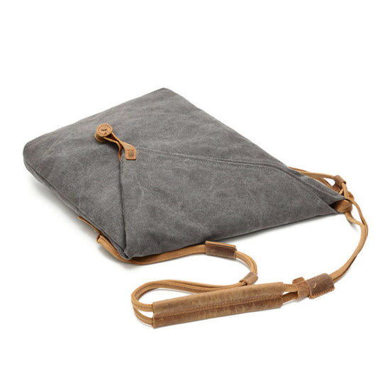Men's Crazy Horse Leather Canvas Artistic Retro Bags