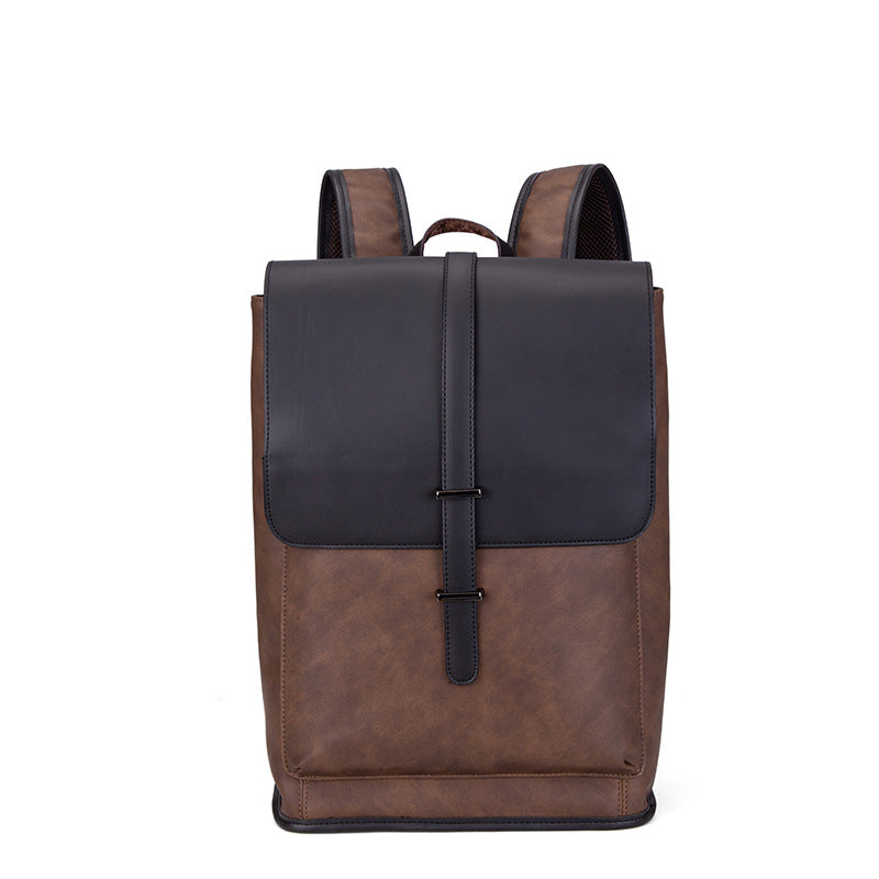 Men's Korean Style Leather Fashion Trendy Retro Backpacks