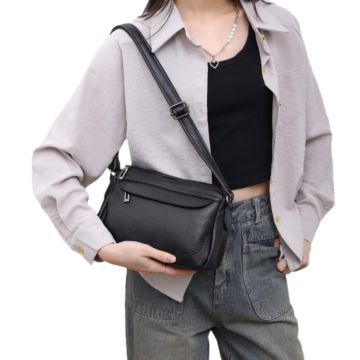 Women's Layer Cowhide Shell Popular Fashion Practical Bags