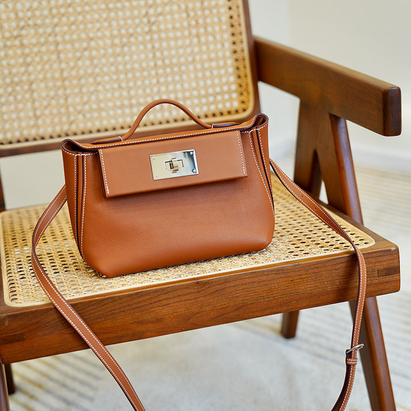 Women's Glamorous Genuine Leather Cowhide Kelly Bags