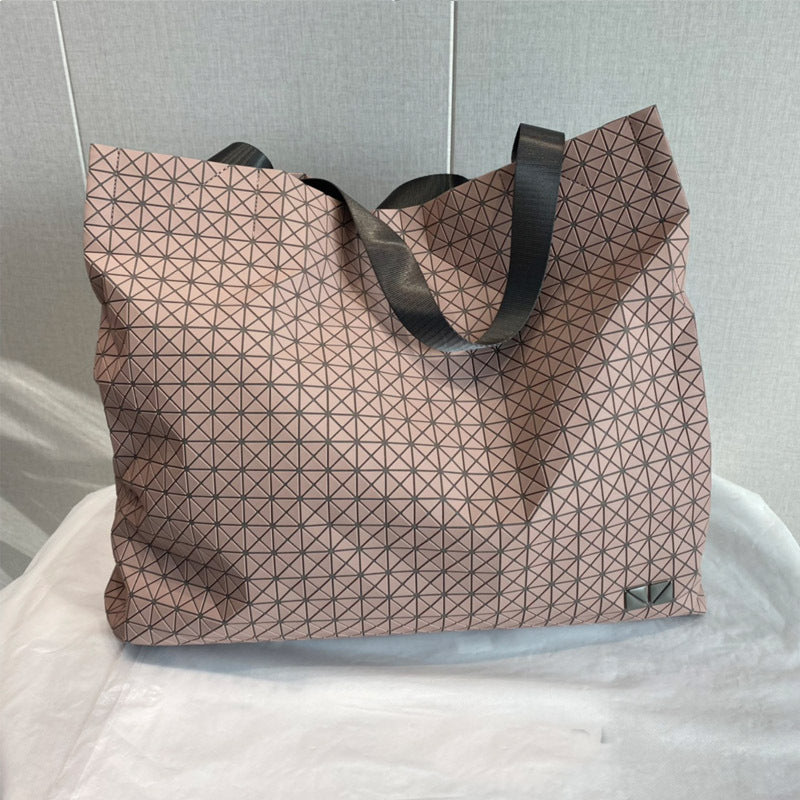 Women's Original Autumn Geometric Silicone Rhombus Large Capacity Tote Bags