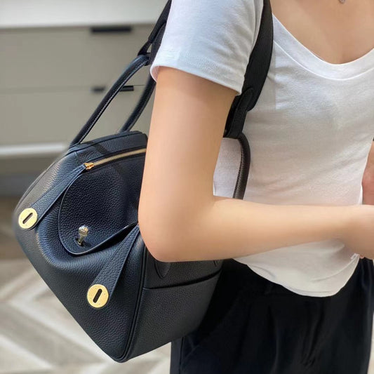 Imported Cowhide Wax Line Handmade Lindy Crossbody Bags