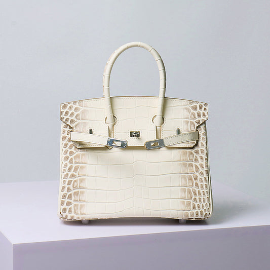 Crocodile Pattern Portable Genuine Leather Himalayan Bags