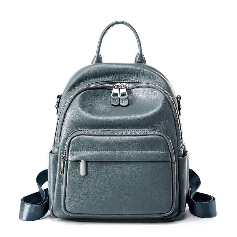 Women's Genuine Leather Soft Fashionable Trendy Head Layer Cowhide Backpacks