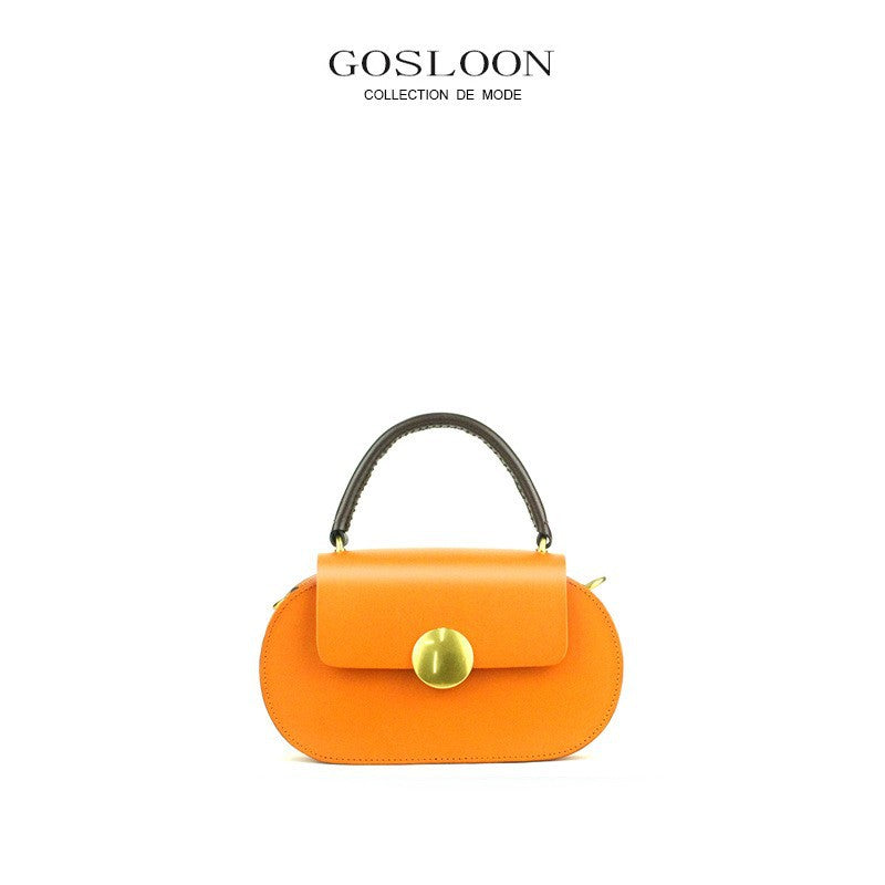 French Gu First Layer Thick Cowhide Handbags