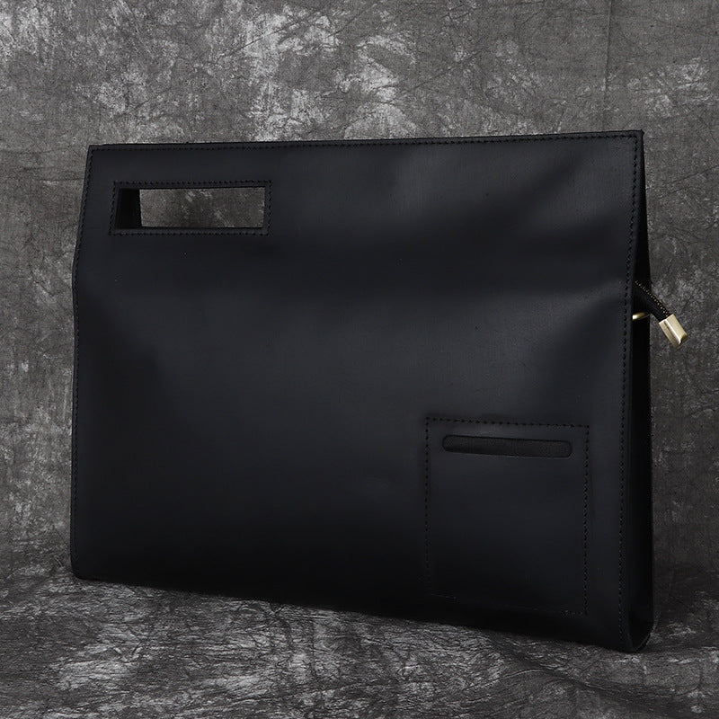 Men's Crazy Horse Leather Horizontal Vintage Handmade First Men's Shoulder Bags