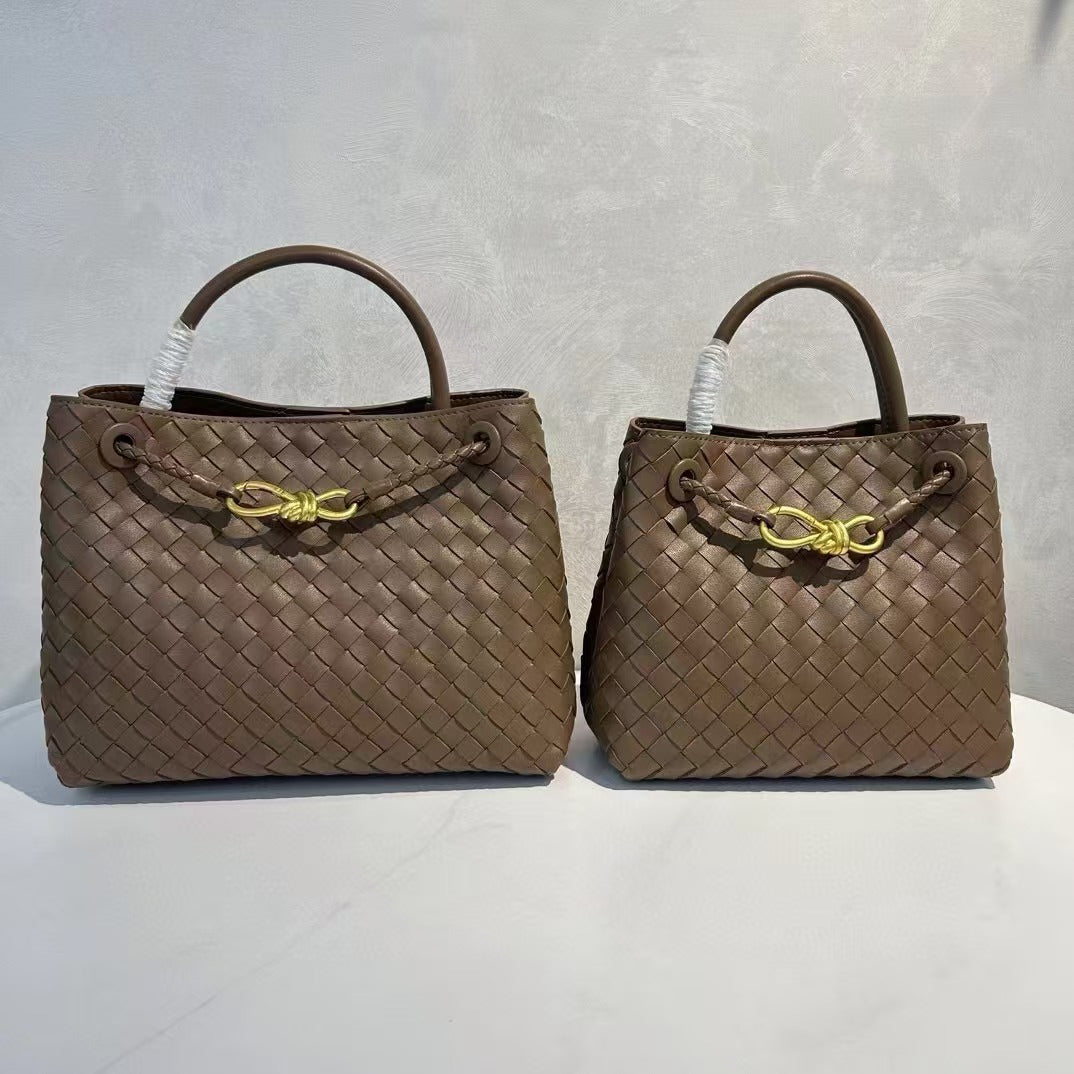 Fashion Woven Large Capacity Versatile Rhombus Tote Bags