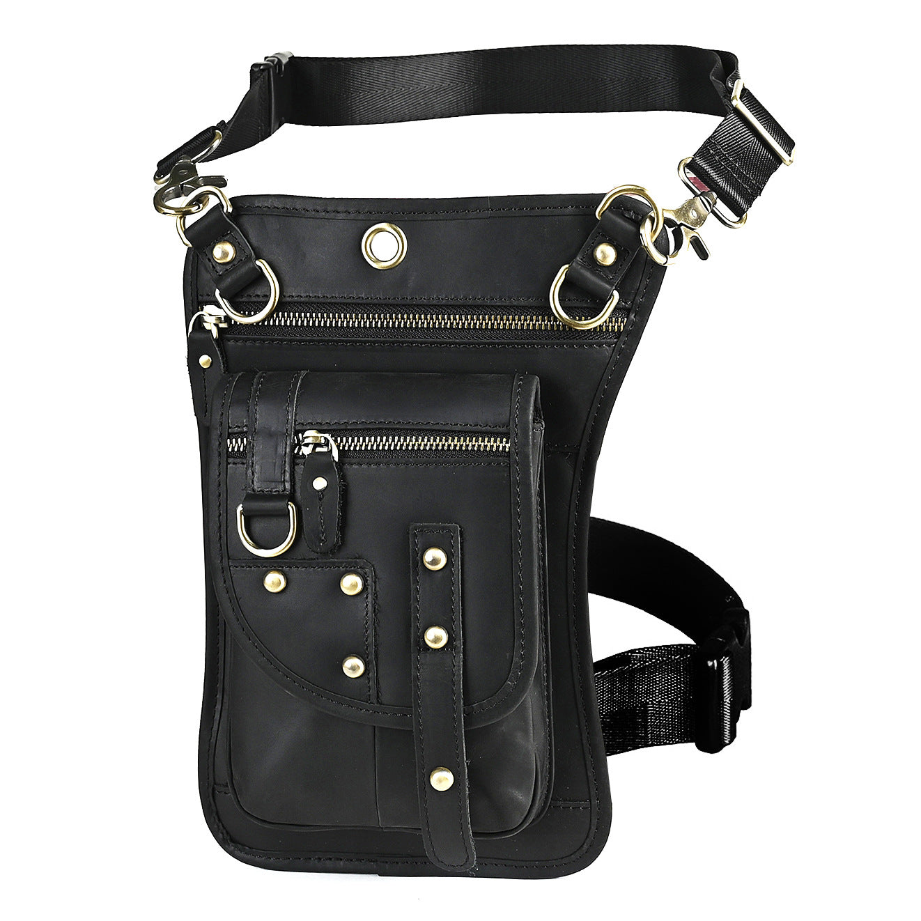 Men's Top Layer Oil Wax Skin Ding Men's Chest Bags