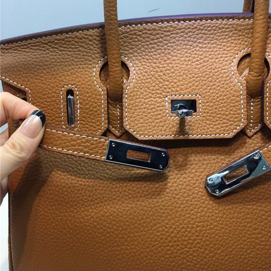 Women's Grain First Layer Cowhide Sier Genuine Handbags