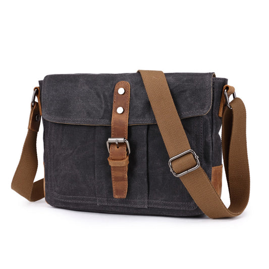 Men's Retro Waterproof Canvas Green 2 Men's Messenger Bags