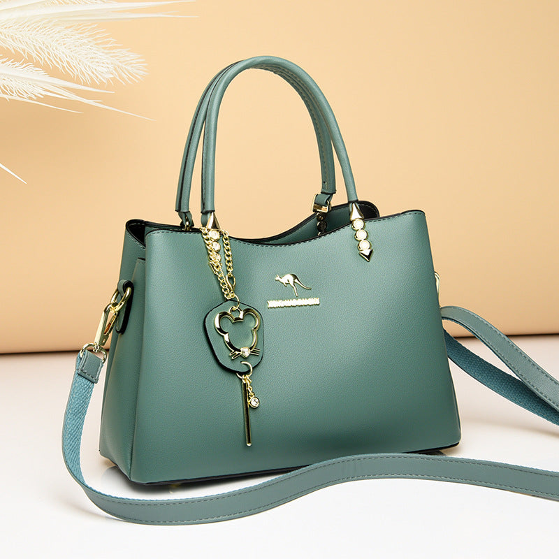 Women's Korean Fashion Soft Leather Large Capacity Handbags