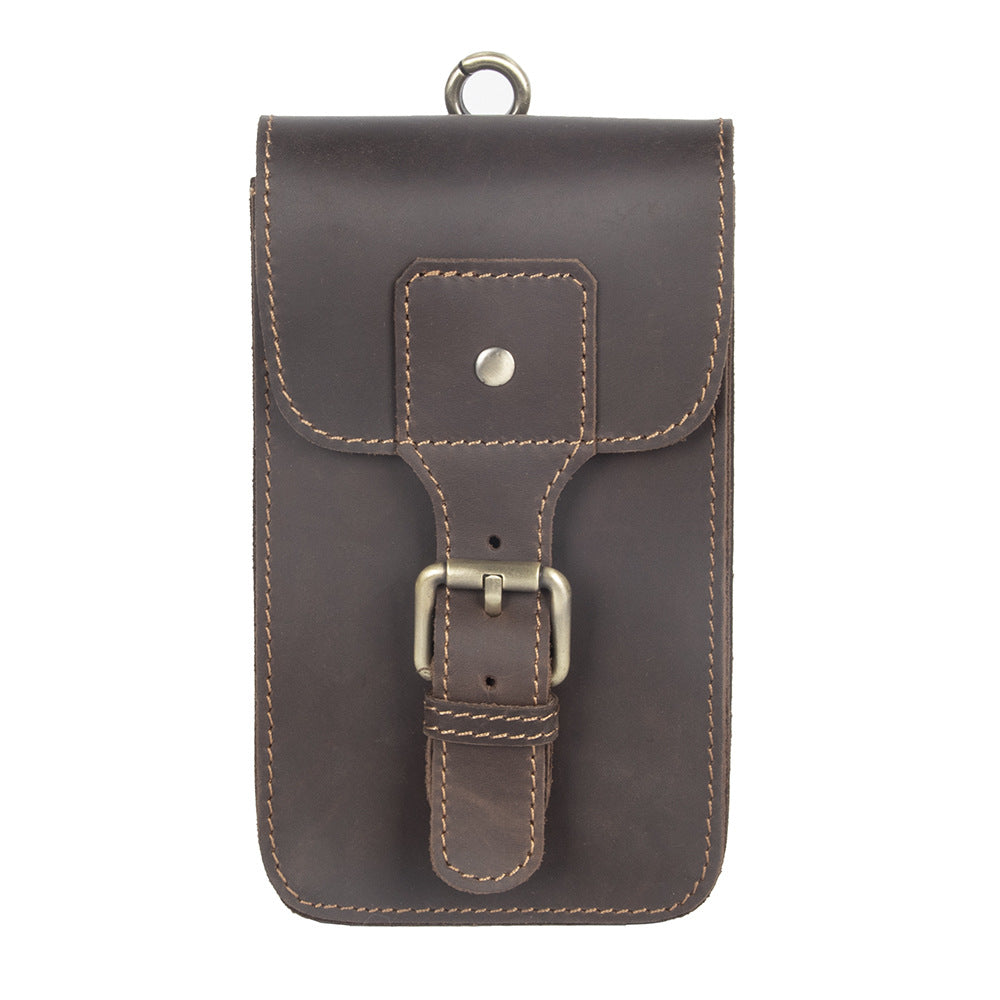 Horse Leather Mobile Vertical Retro First Layer Phone Bags