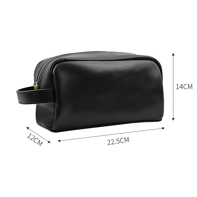 Women's & Men's Leather Large Capacity Portable Business Trip Cosmetic Bags