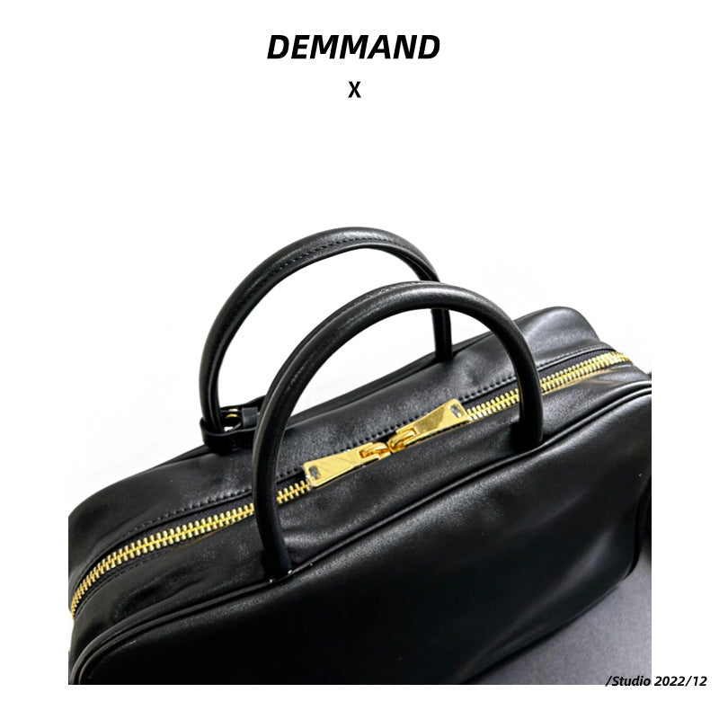 Women's Distressed Large Capacity Commuter Computer Genuine Shoulder Bags