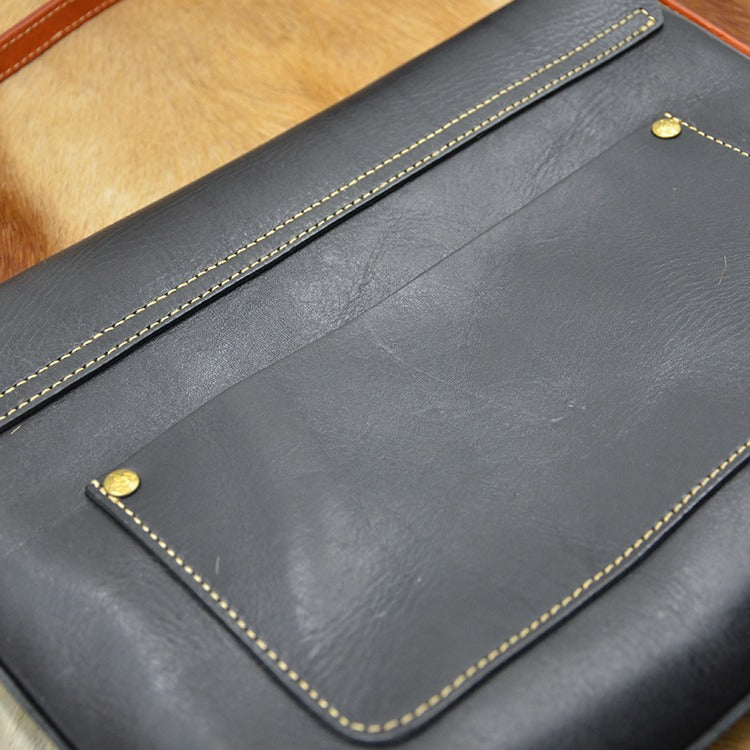 Women's Cowhide Handmade Vegetable Tanned Leather Retro Crossbody Bags