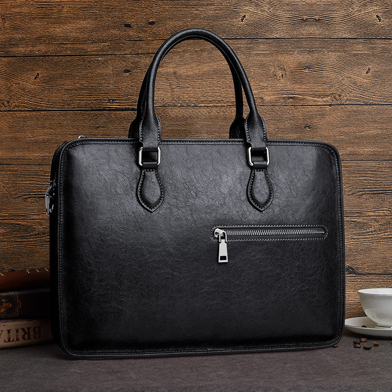 Men's Genuine Leather Business Computer Cowhide High Men's Briefcases