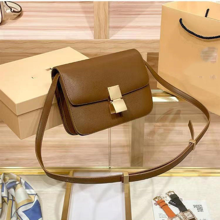 Women's Genuine Leather High Sense One Small Square Bags