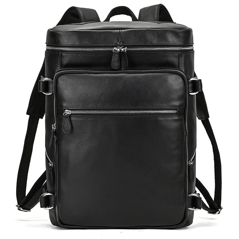Elegant Men's Fashion Leather Cowhide Commuter Backpacks
