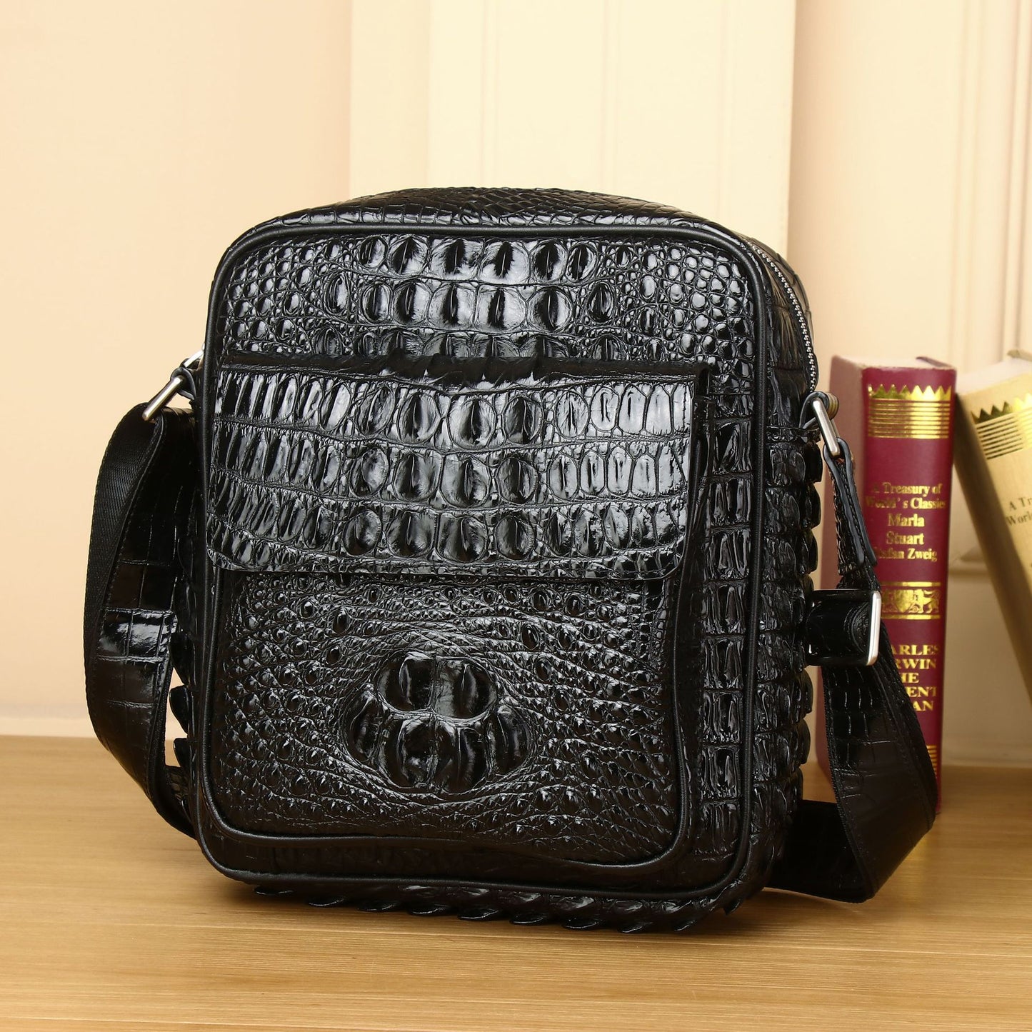 Men's Glamorous Crocodile Pattern Business Fashion Men's Messenger Bags