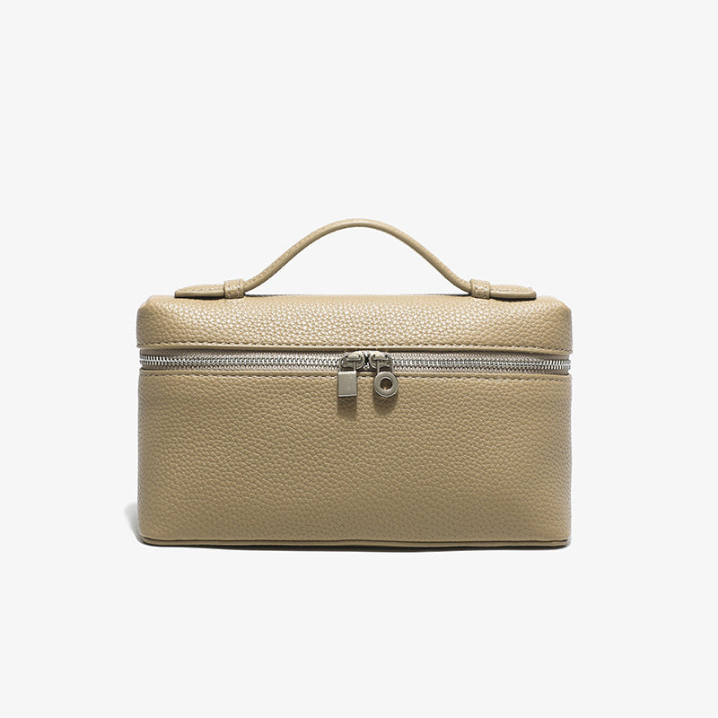 Women's Genuine Leather Lunch Box Kelly Lychee Handbags