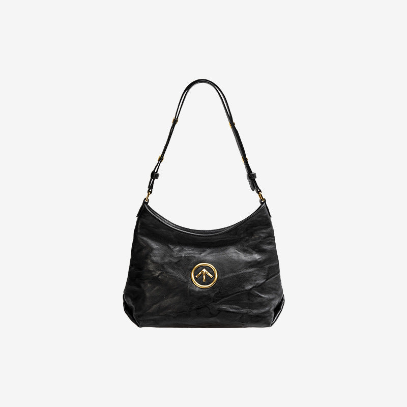 Classic Sexist Blackstone Size Pleated Underarm Shoulder Bags