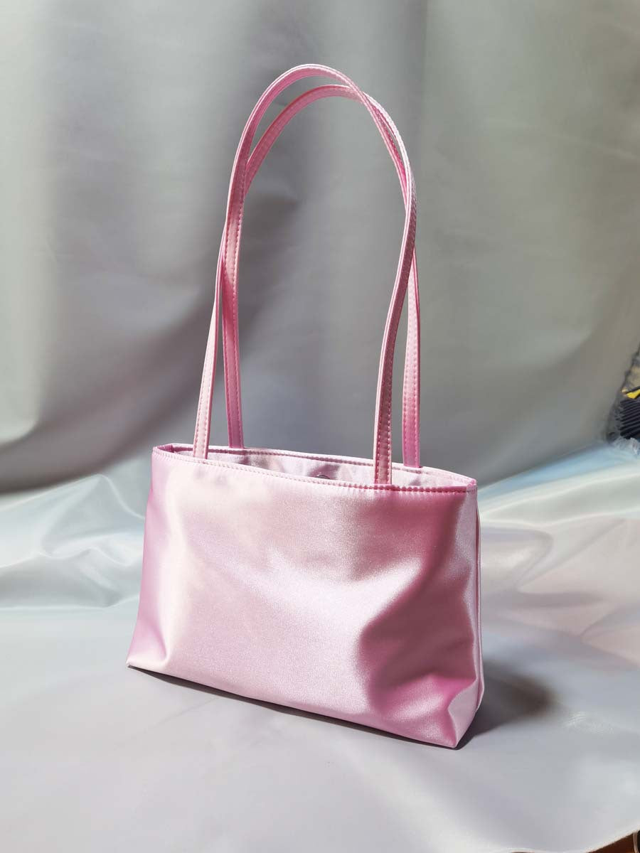 Interest Light Luxury Satin Portable Underarm Tote Bags