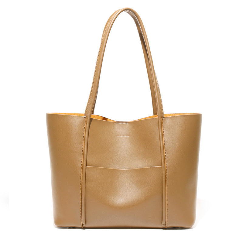 Women's Genuine Leather High-grade Niche Large Capacity Tote Bags