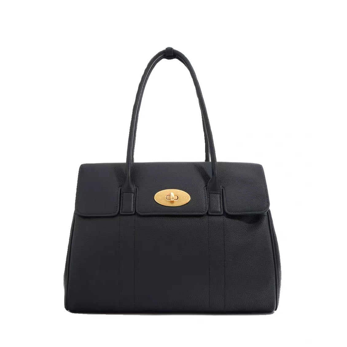 Women's Leather Large Capacity Commuter Underarm Yuan Handbags