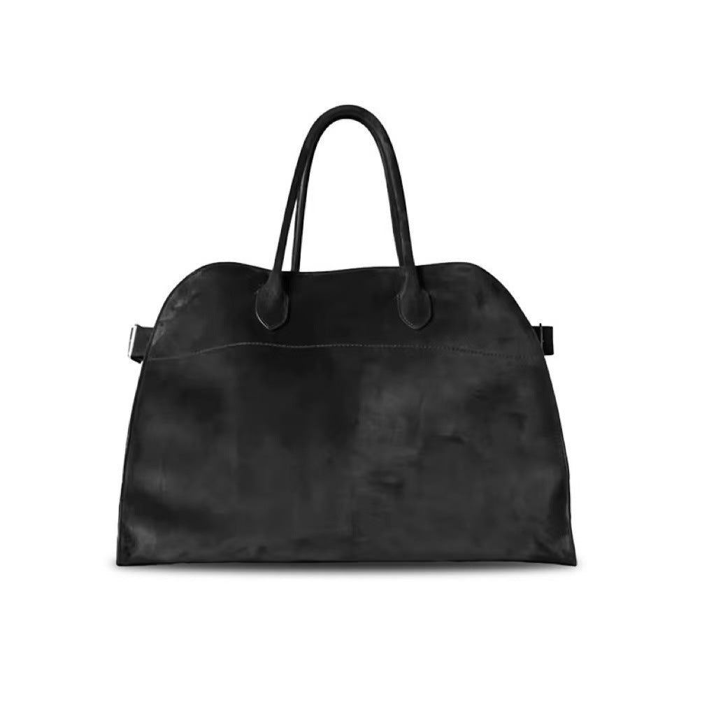 Retro Large Capacity Totes Genuine Leather Tote Bags