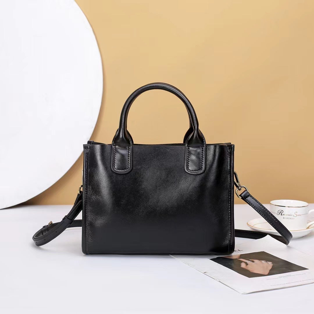 Women's Big Genuine Leather Retro Computer High Bags