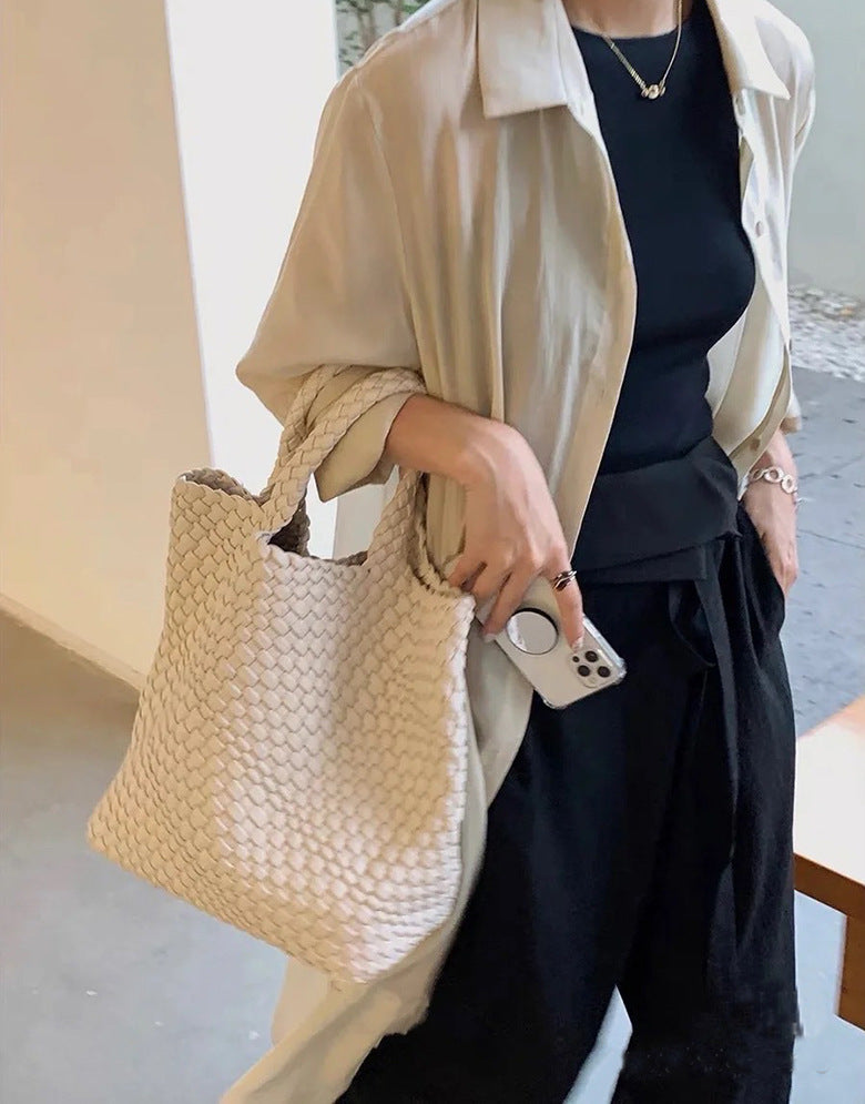 Women's Handmade Woven Portable Large Capacity Tote Bags