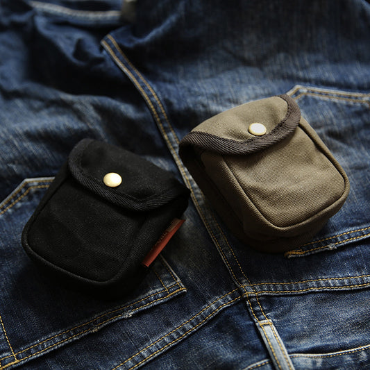 Men's Vintage Oil Wax Canvas Cigarette For Men's Waist Packs