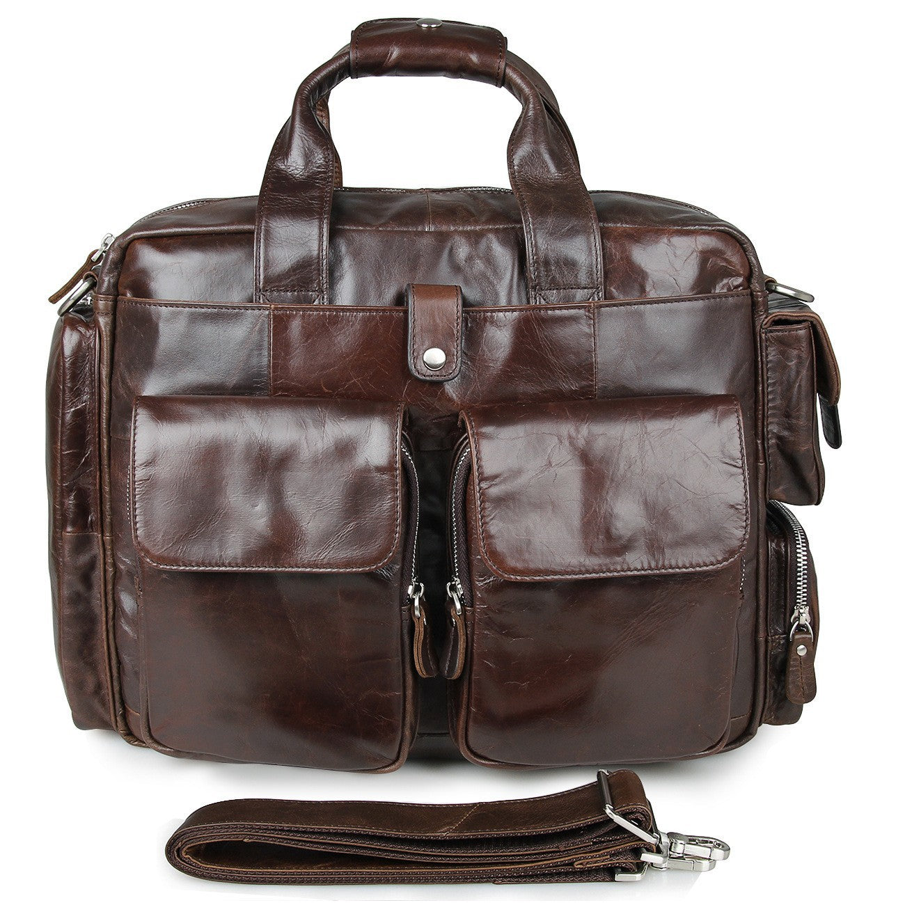 Fashion Business First Layer Cowhide Computer Men's Briefcases