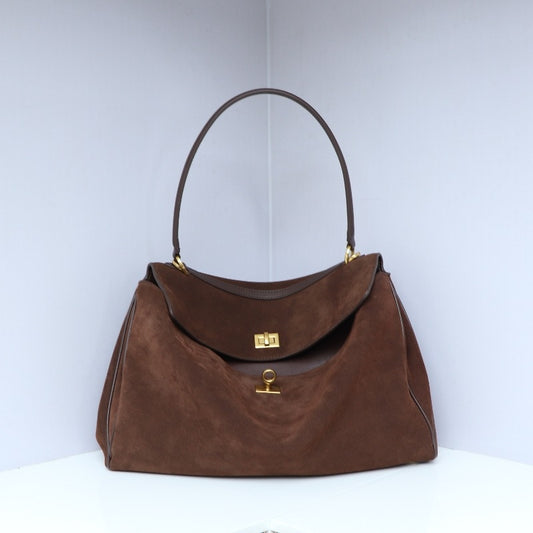 Women's Matte Leather High-grade Soft Suede Kelly Tote Bags