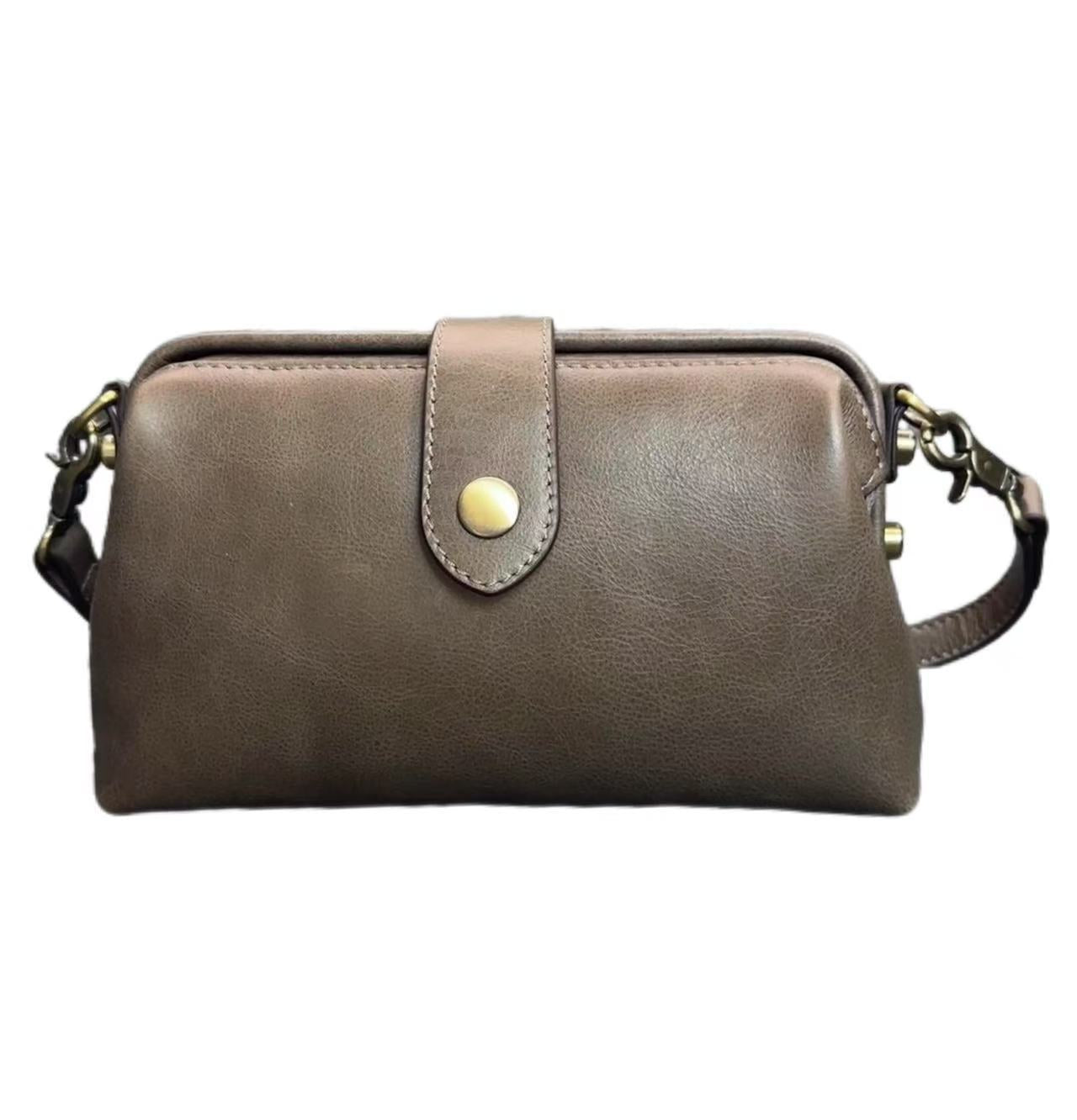 Women's Spring First Layer Cowhide Vintage Handmade Crossbody Bags
