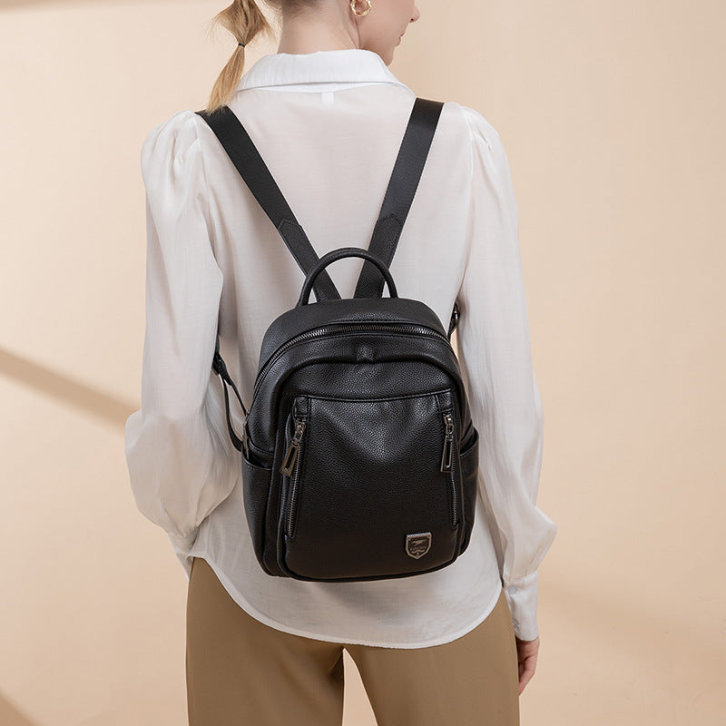 Women's Korean College Versatile Large Capacity Soft Backpacks