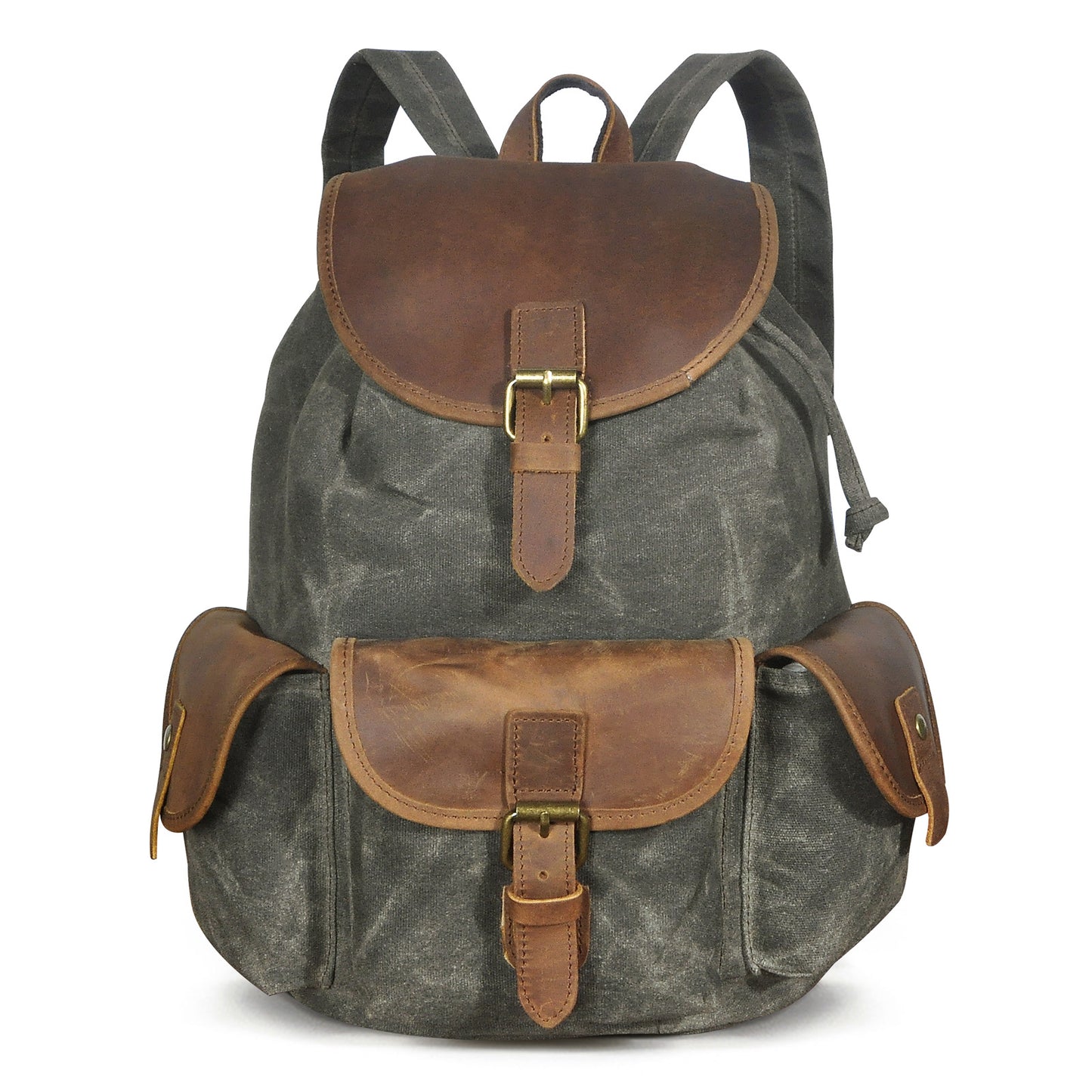 Men's Top Layer Oil Wax Skin Cowhide Backpacks