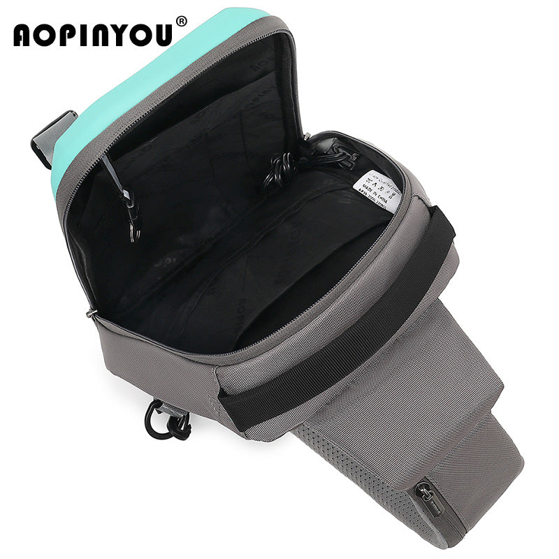 Men's Summer High-grade Green Waterproof Lightweight Motorcycle Men's Chest Bags